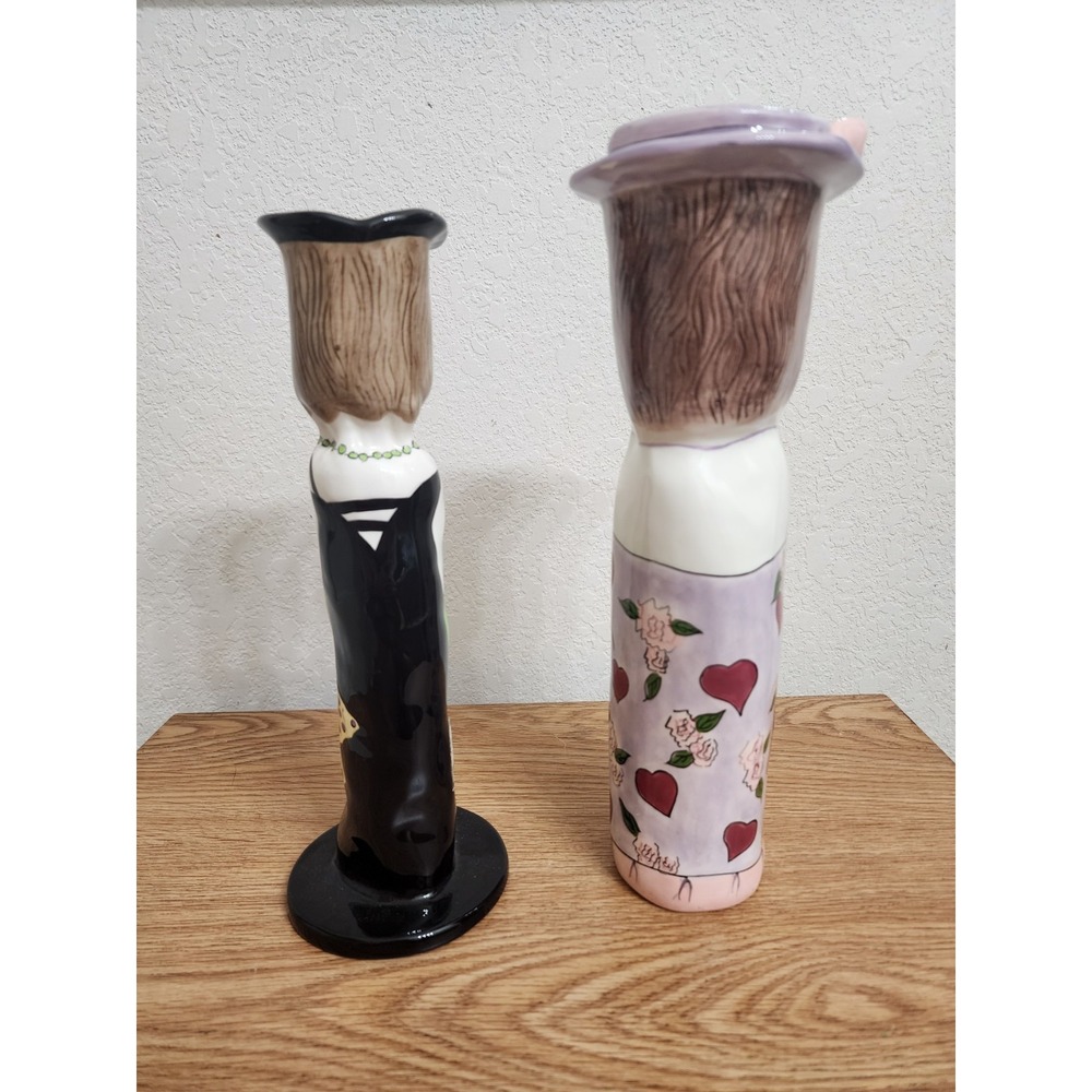 Lauren & Suzie by Susan Paley For GANZ Bella Casa Vase Candle Holder Set of 2 - Picture 3 of 13